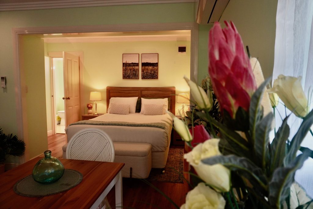 Queen bed and private ensuite